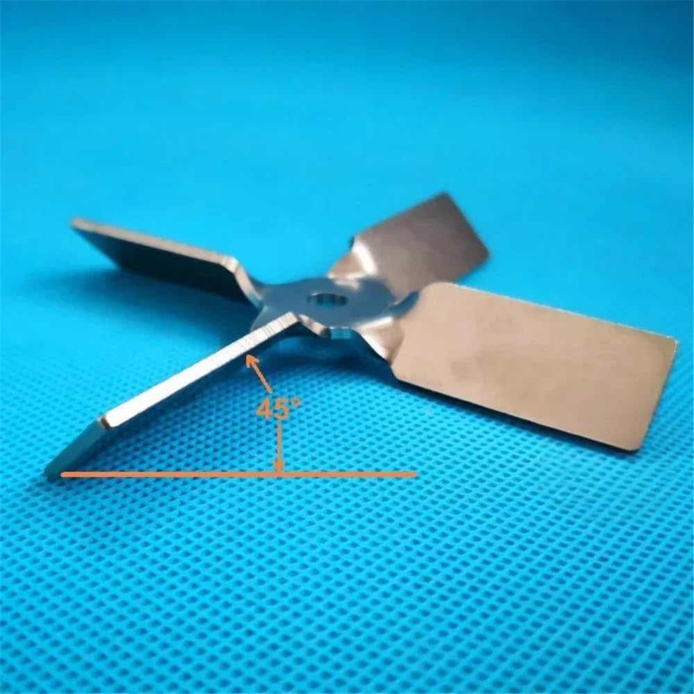 Mieszadło podwieszane, ostrze krzyżowe 4-10cm | Laboratoryjne ostrze mieszające ze stali nierdzewnej 304 do mieszania z wysokim momentem obrotowym(10cm 45degree angle)