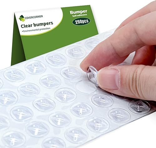 Parachoques de goma para puerta de gabinete, 250 unidades de parachoques de gabinete de 12 pulgada de diámetro, parachoques de goma transparente