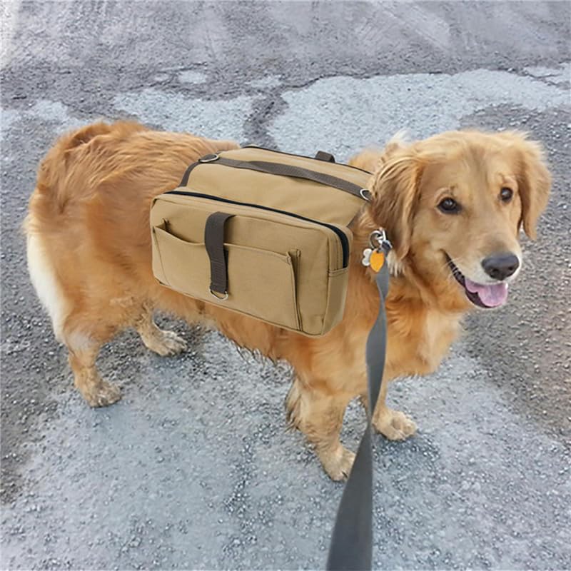 Mochila para Perro, arnés Ligero para Camping, Bolsa de sillín para Perros, Paquete de Perro, Mochila para Perros medianos y Grandes, Senderismo, Camping, Viajes