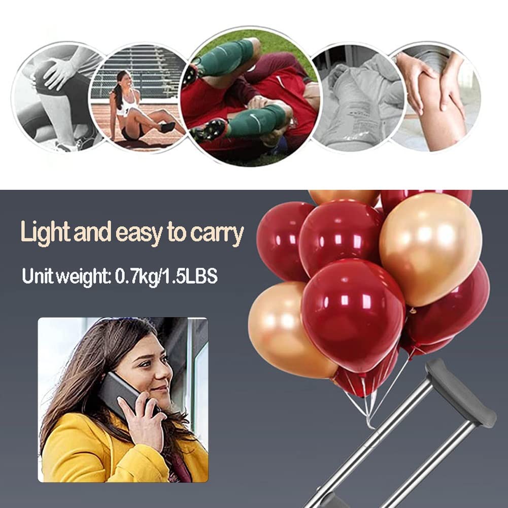 Składana kula, regulowane kule pod pachami, kule medyczne dla dorosłych, kule pod pachami dla kobiet i mężczyzn, ze sprężyną amortyzującą, 1 jednostka (rozmiar: mała)