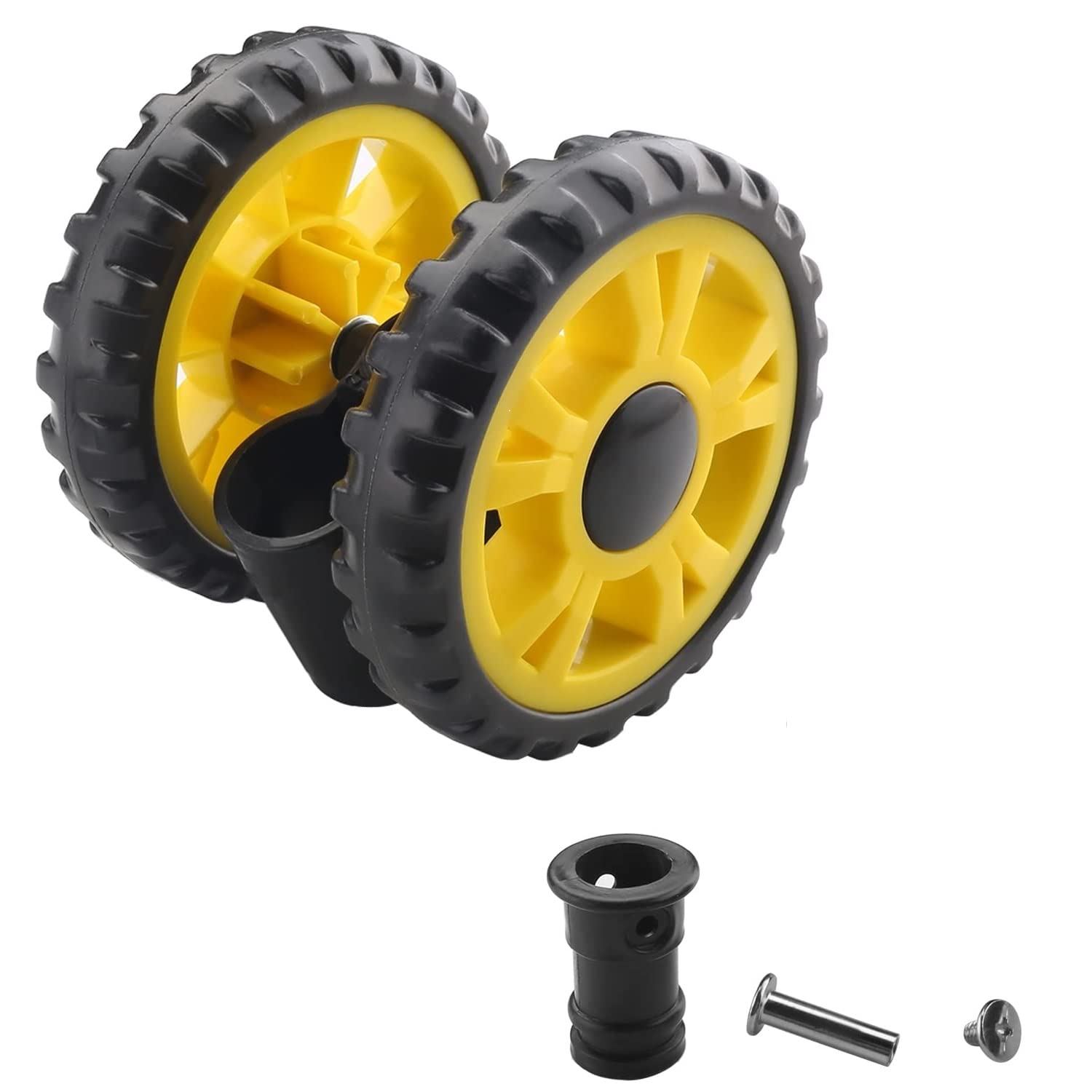 MroMax 4 Ruote Girevoli Per Mobili, Diametro 50 Mm, Con Freno, Piastra A Fori 22x22 Mm, Carico Max 20 Kg, Colore Nero