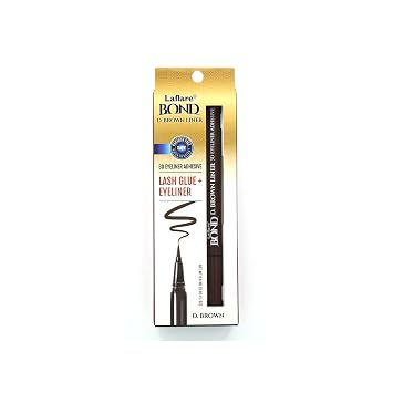 Laflare Bond 3D Eyeliner Adhesive Lash Glue + Eyeliner, Quick Drying, Long Lasting, Drawing Smoothly, Vegan, Gluten Free Liner Style Adhesive Dark Brown