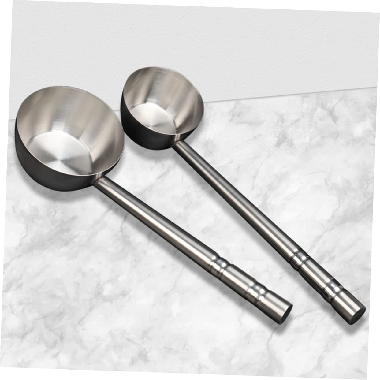 HEMOTON Set 5 Cucchiai Lunghi In Acciaio Inox Oro | Cucchiai Da Dessert, Gelato, Miele E Bevande, 20 Cm - 2