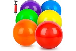 AMOR PRESENT (6-Pack) 8.5-Inch Inflatable Foam Playground Ball Set