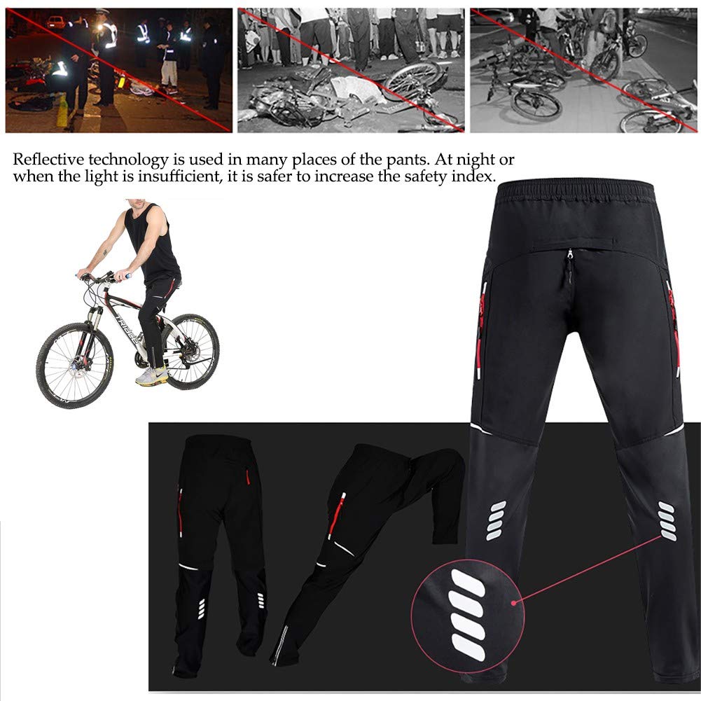 Pantalones largos de ciclismo para hombre, para verano, ligeros, elásticos, de secado rápido, transpirables, para bicicleta de montaña, reflectantes, para varios deportes