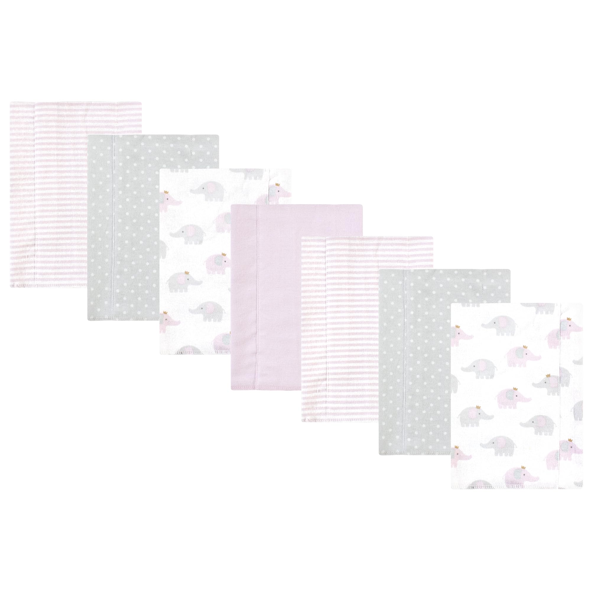 Hudson Baby Pack de 7 piezas de ropa unisex de franela de algodón para bebé, diseño de elefantes, talla única