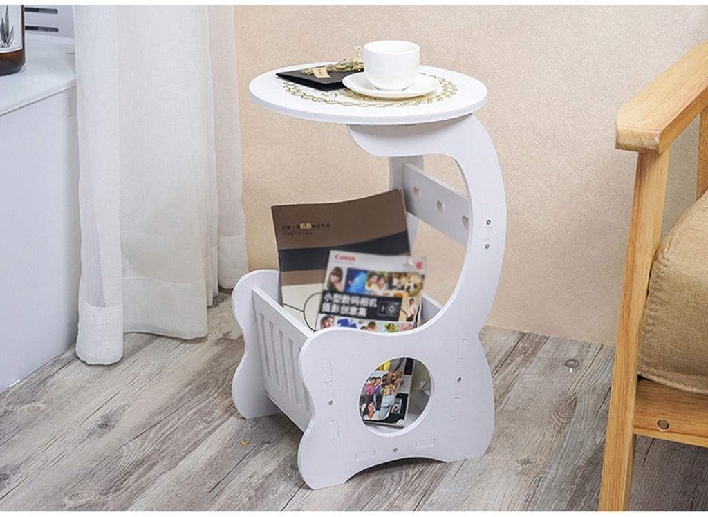 Nightstand Creative Bedside Table Modern Minimalist Nordic Bedside Table Bedroom Small Round Table Living Room Coffee Table Bedside End Table (Size : Small) (Large)