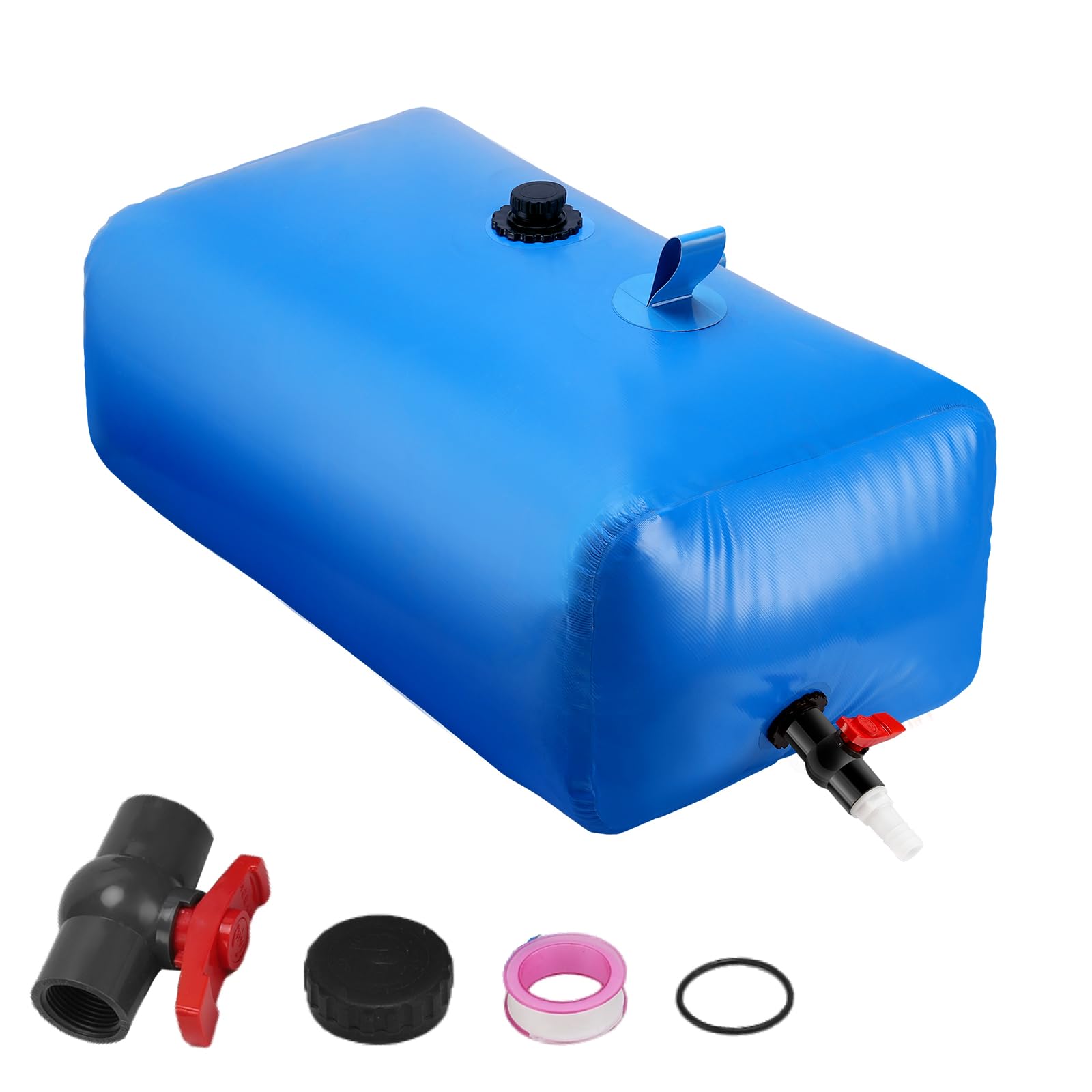 Faltbarer Wassertank 240 L/63 Gallonen mit verstärkten Griffen – Tragbarer Wassertank mit großem Fassungsvermögen für Dürrevorsorge, Brandschutz, landwirtschaftliche Bewässerung und Outdoor-Einsatz