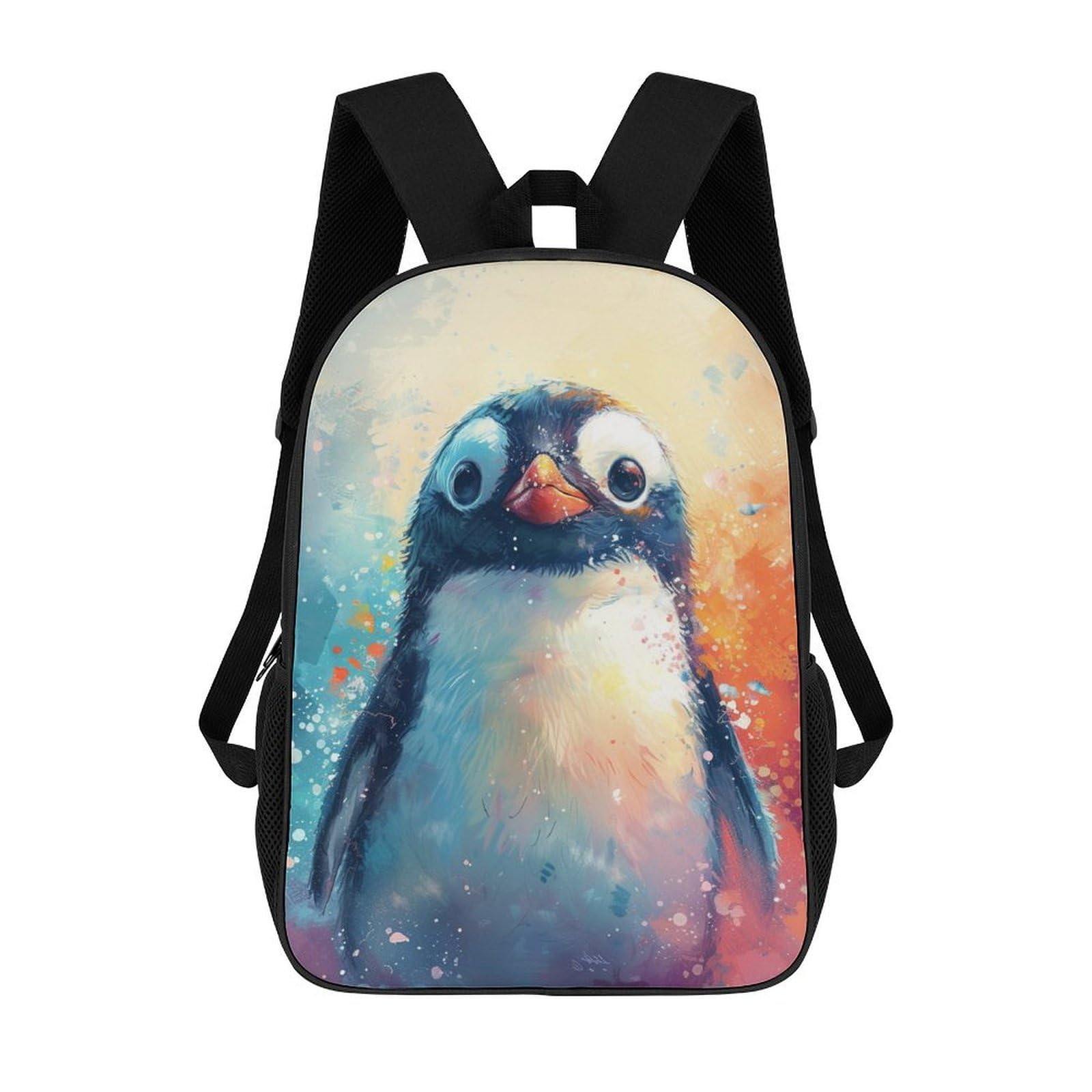 Tnfhsoft Unisex Kids Penguin-5 Children's Backpack Penguin School Rucksack 3D Cute Animals School Bag Kids School Backpack School Bags Fashion Backpack With Pocket Book Bags 17Inch