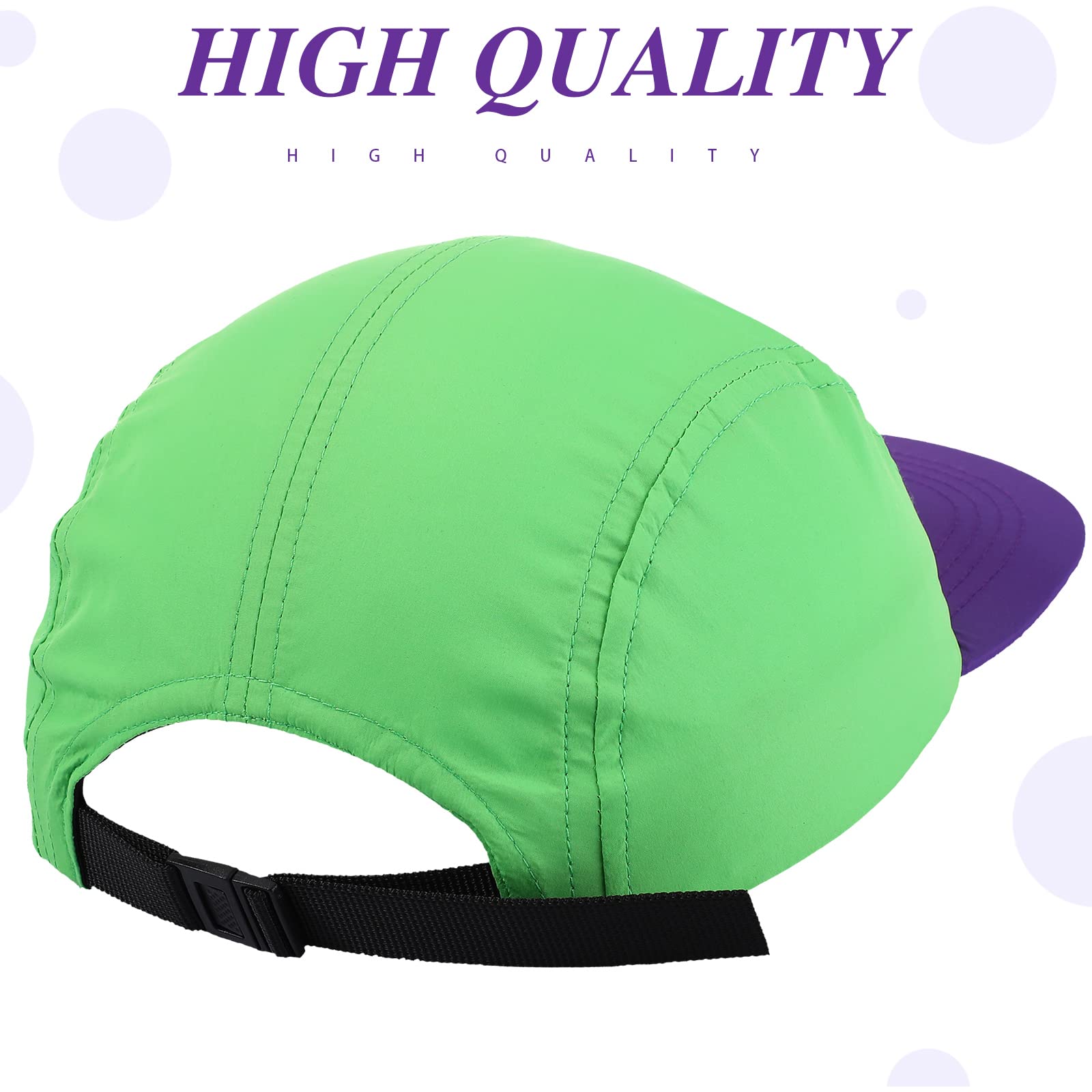 Cindeer - Gorra de neón de los años 80 y 90, de nailon retro ajustable para mujeres y hombres, accesorios de disfraces y fiestas temáticas de los años 80