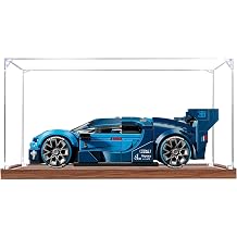 Acrylic Display Case for Lego 77253 Racing Car Building Set Dustproof Display Box, Display Box Compatible with Lego 77253-Only Display case 3mm Wood Base