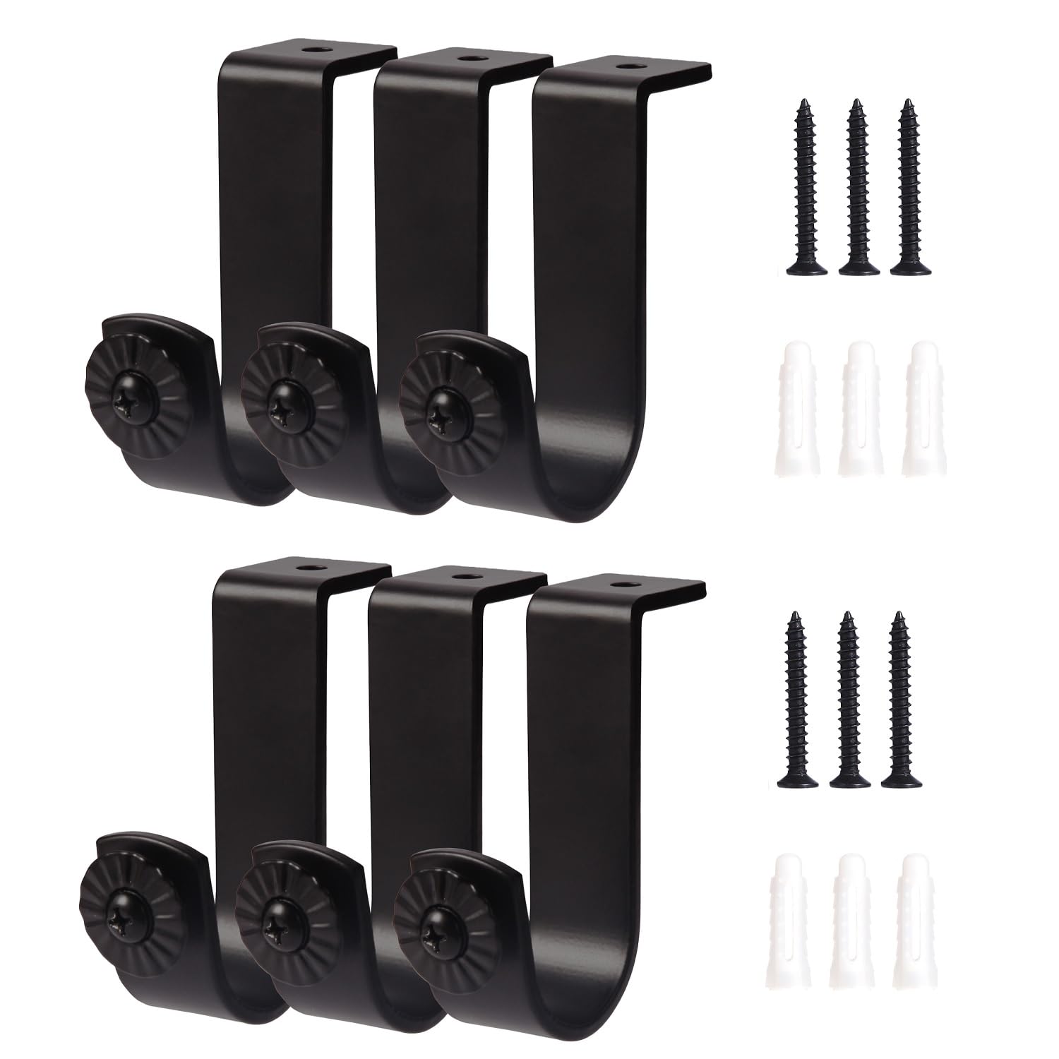 Amazon.com: Anndason Curtain Rod Brackets Ceiling Mount Curtain Rod