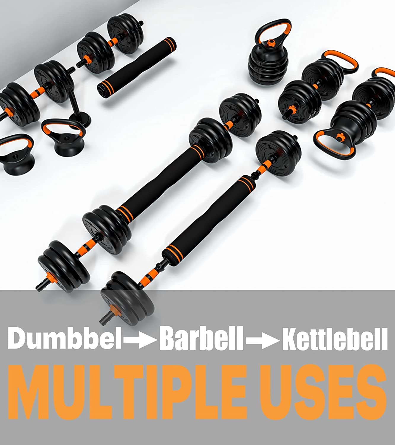 Z ATHLETIX Kettlebell regolabile [2 – 20 kg] – Set kettlebell con sistema SecureGrip Lock per allenamento domestico sicuro – Manubrio a sfera, regolabile Kettle Bell, Dumbbell, pesi a sfera per