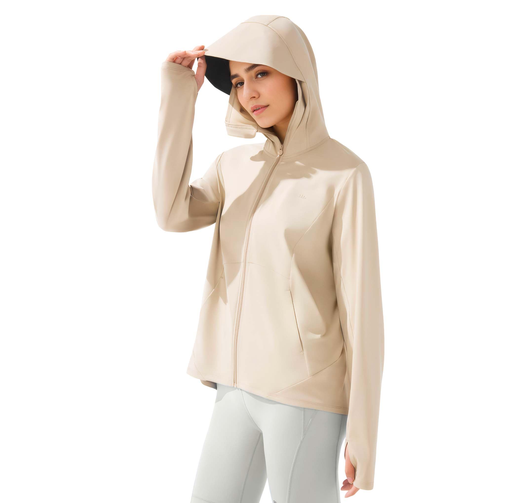 BENEUNDER Cooling Women's UPF 50+ Sun Protection Lightweight Hoodie Jacket Long Sleeve