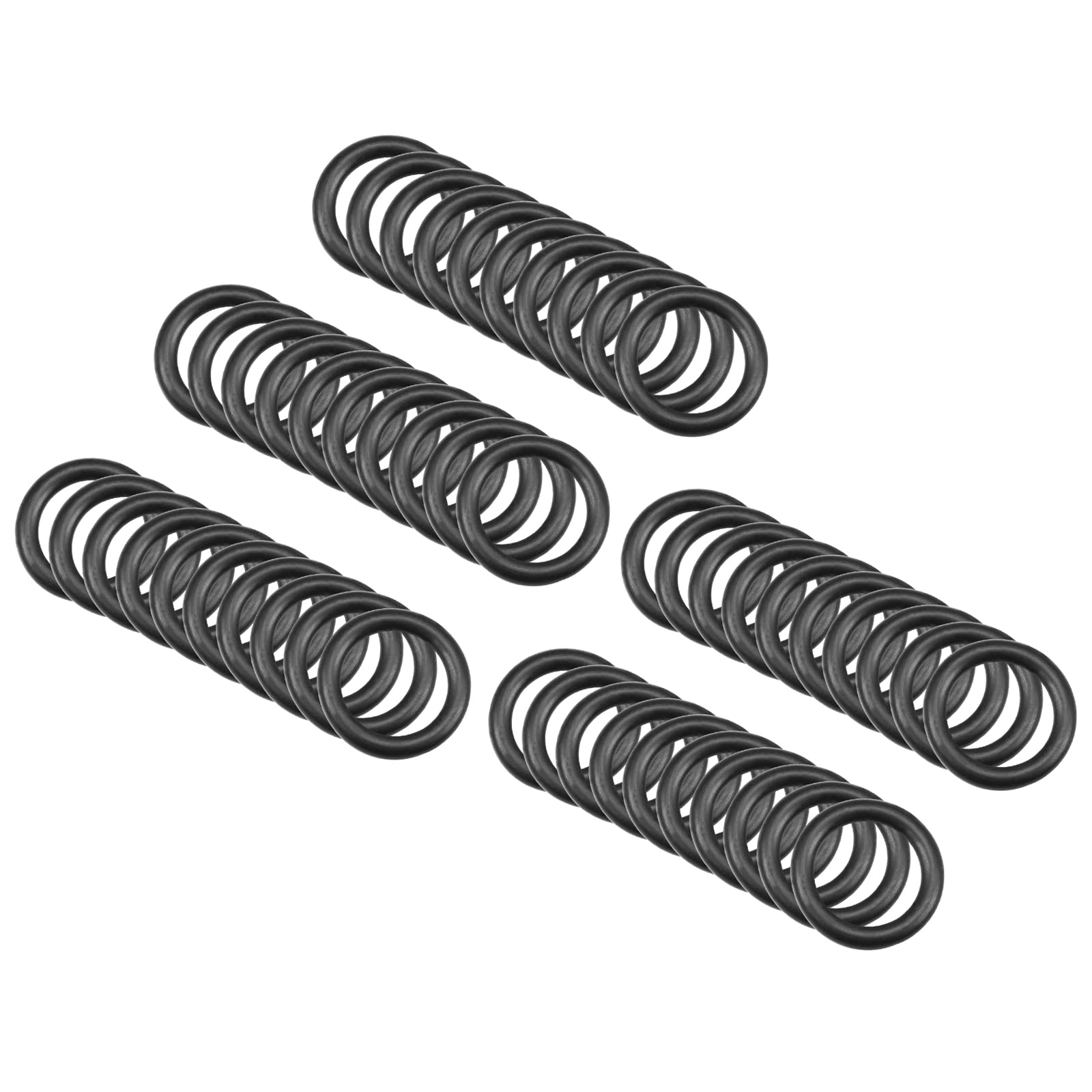 QUARKZMAN 16 mm x 11 mm x 2,5 mm kauczuk nitrylowy o-ringi x 50 sztuk okrągła podkładka uszczelniająca do kranu, hydraulika, uszczelki, połączenia [czarna]