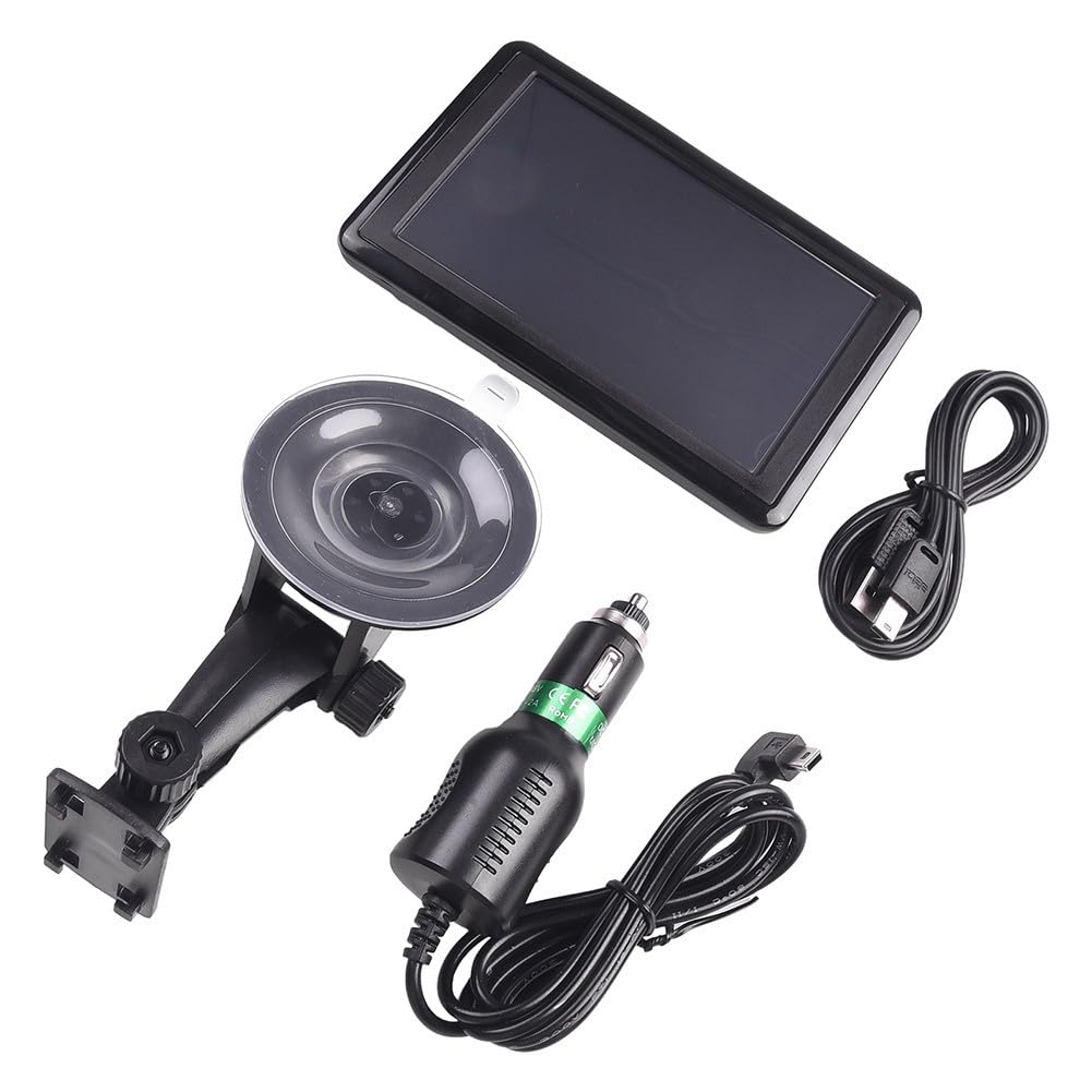 Navegador GPS de 7 pulgadas para coche y camión, 8 GB ROM 256 MB RAM, pantalla TFT HD con transmisor FM, mapas precargados compatibles con iGO Primo, dispositivo de navegación por satélite