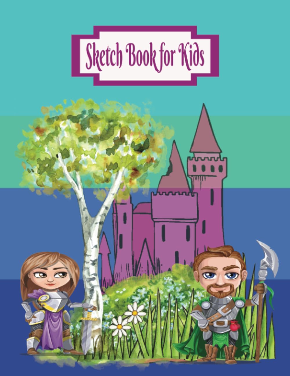 Sketch Book for Kids with Castle on Cover: 8.5 x 11 in. Large Sketch Book for Doodling and Drawing, 120-Pages of Blank Paper