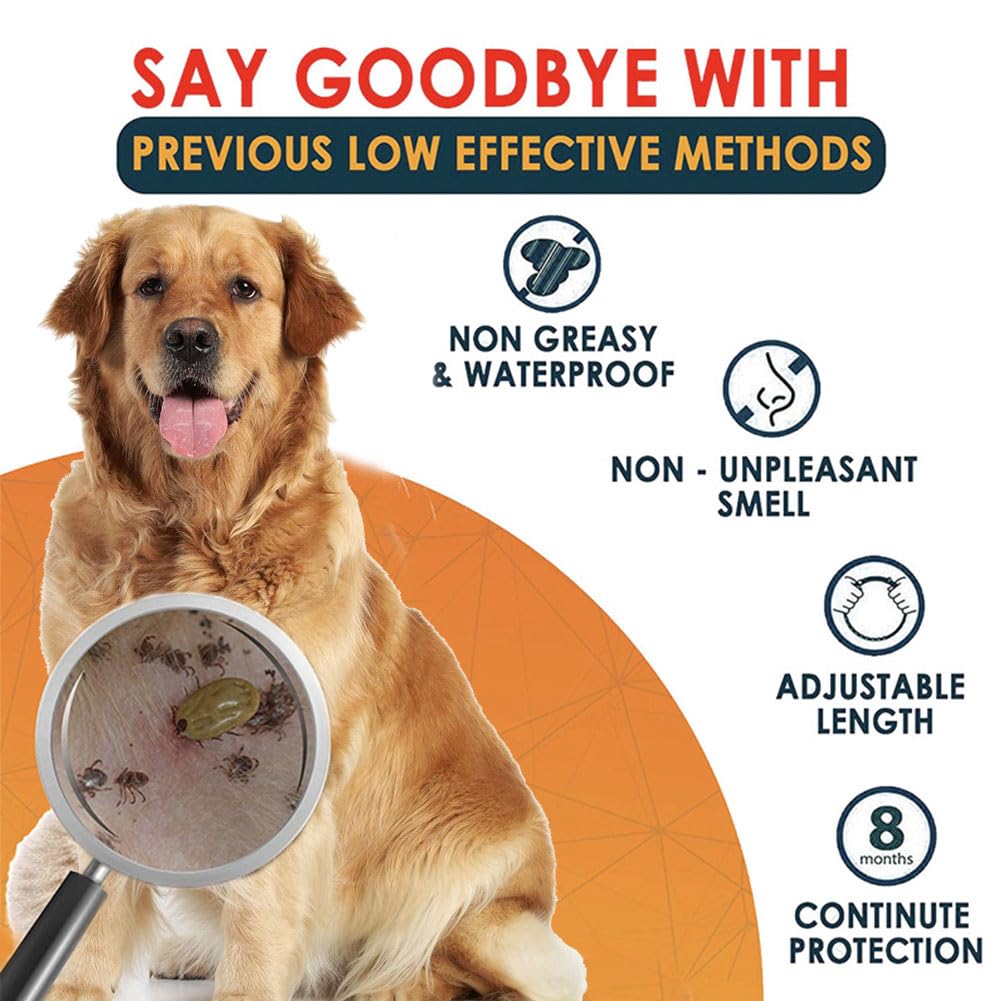 Collare Antipulci Per Cani Oltre 8kg - Protezione 8 Mesi Da Pulci E Zecche, Impermeabile E Regolabile - Foto 6