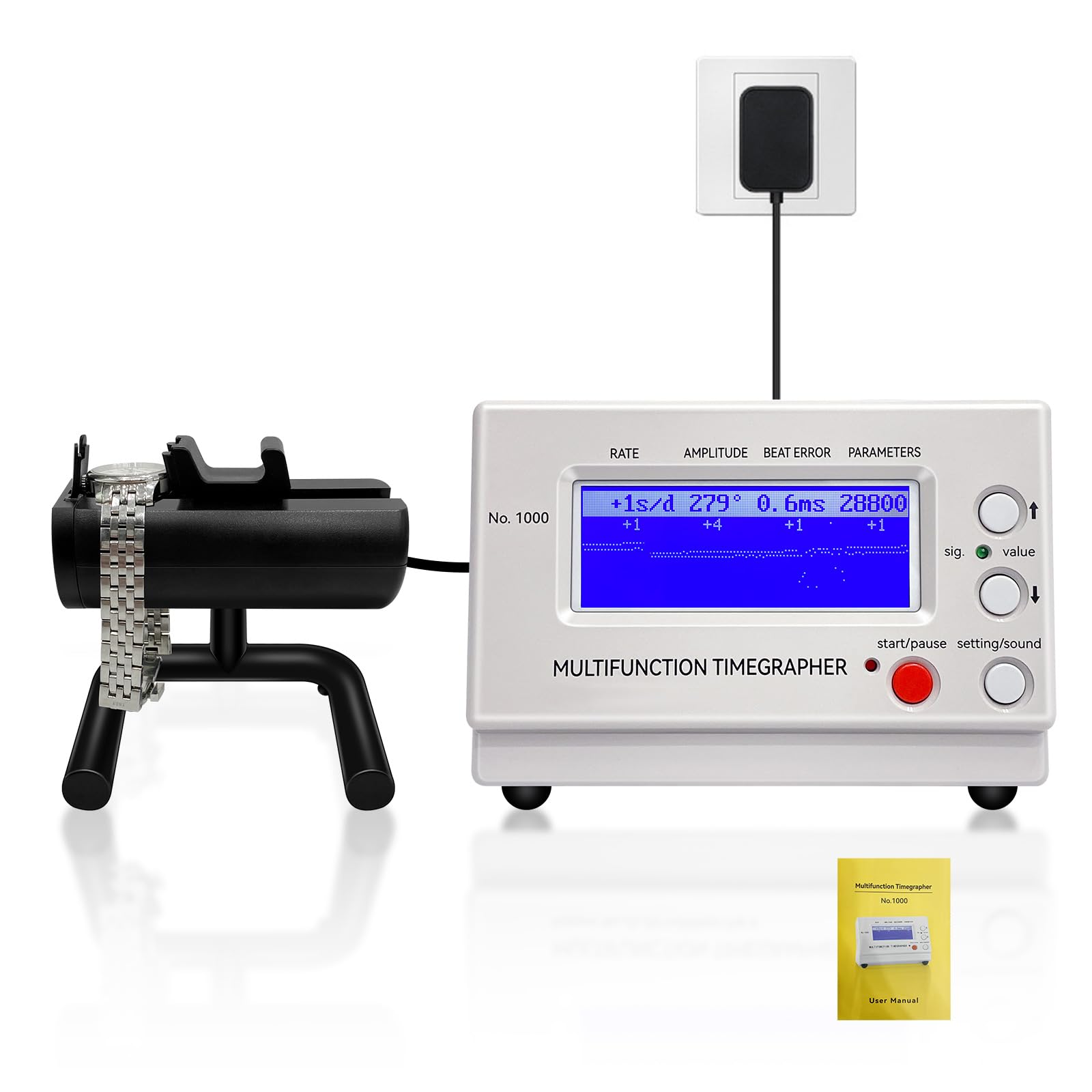 Watch Tester Timegrapher Timegrapher No 1000 Watch Timing Machine Multifunctional Watches Tester Professional Watches Calibration Tool for Mechanical