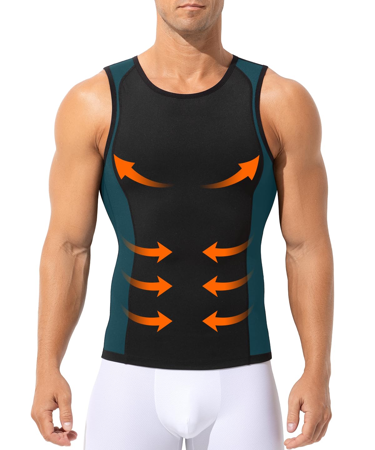 Arjen Kroos Canotte Compressione da Uomo, Canotta Contenitiva Snellente Maglia Modellante Dimagrante Shapewear Intimo Senza Maniche per Bodybuilding Palestra
