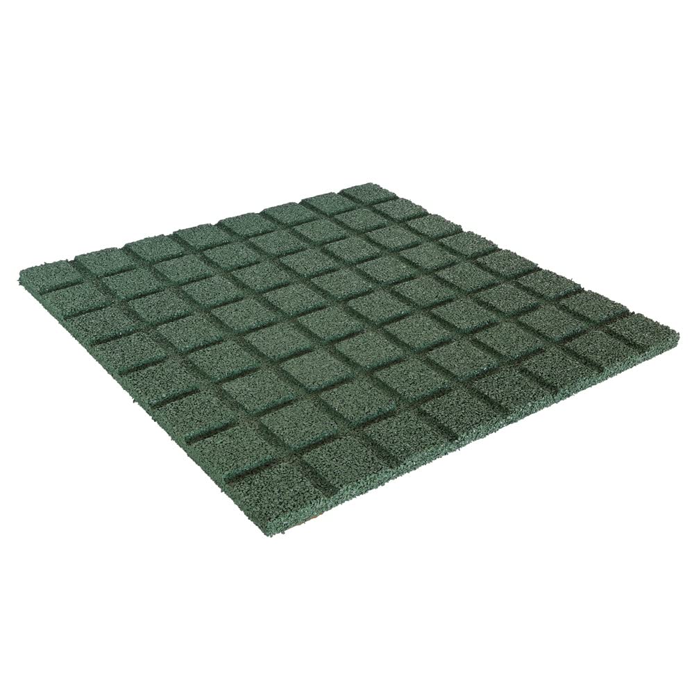 Vivol Lot de 2 tapis de protection anti-chute - Vert - 50 x 50 cm x 20 mm - Qualité certifiée TÜV - Pour aire de jeux, crèche, école - Tapis de sol pour fitness et crossfit - Découpable
