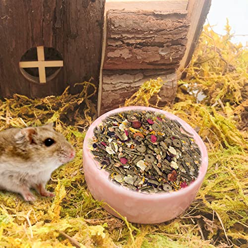 Kathson 2 Pcs Hamster Food Bowl Guinea Pig Ceramic Water Bowl Small Animal Feeding Dish For Dwarf Hamster Gerbil Syrian Ferret Hedgehog Chinchilla Bunny (Pink)… thumb #1