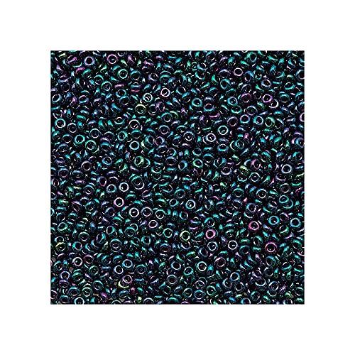 5 g TOHO Demi Round Spacer Seed Beads Rocailles, Size 8/0, Higher Metallic Dragonfly (# 505), Japan, Glass — image 1