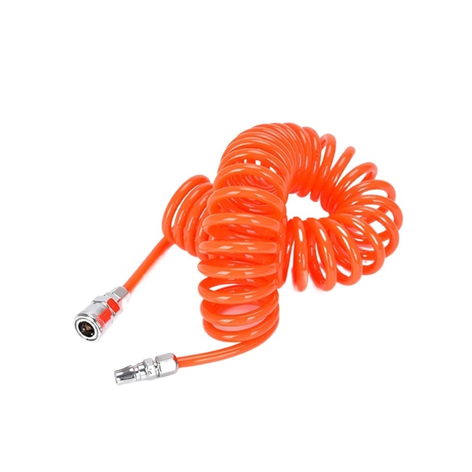 3M/6M/9M/12M tubo neumático de manguera de compresor de aire de poliuretano PU 10 * 6,5mm herramienta de tubo espiral de resorte telescópico (Color : Black 15Meters, Size : With connector)