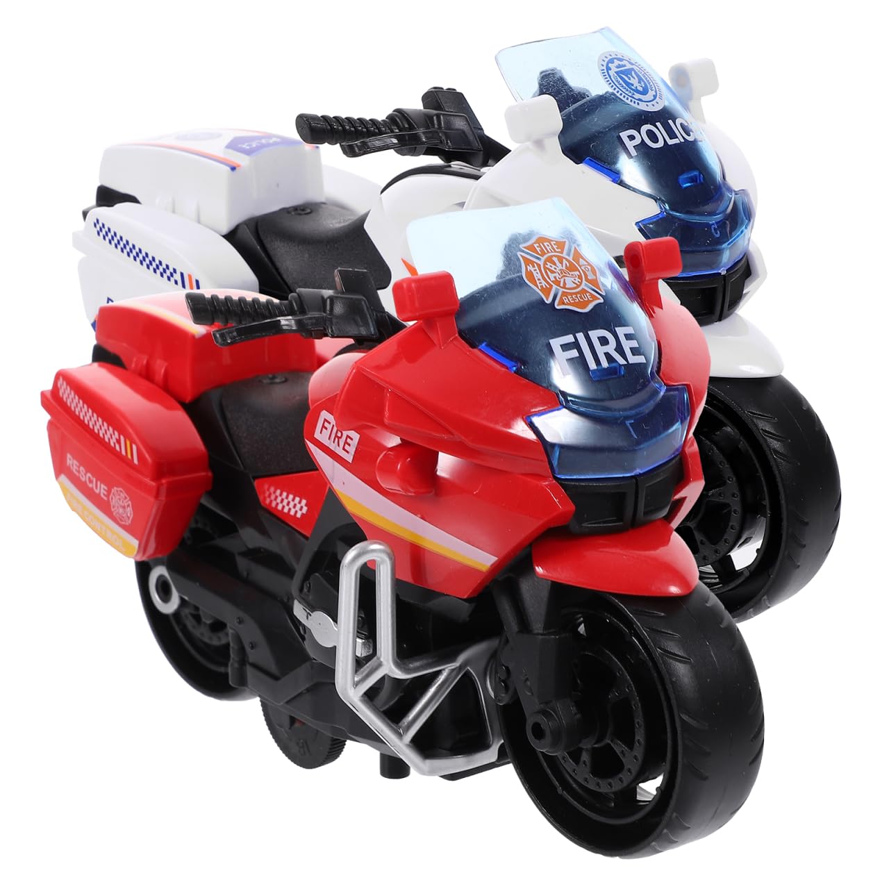 Vaguelly Pull Back Motorcycle Toy Car Set 2 Pack Wear-Resistant Plastic Motorbike Toys for Kids Motor Skills Development Interactive Play - Image 3