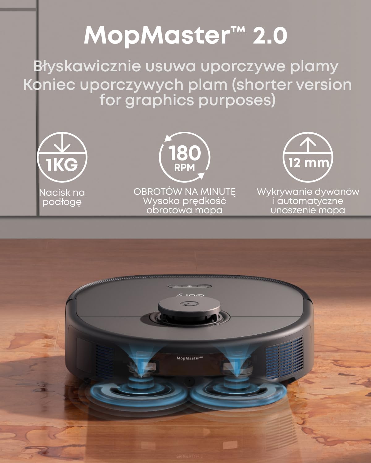 Robot odkurzający Eufy X10 Pro Omni z systemem MopMaster 2.0 (8000 Pa), technologią inteligentnej nawigacji iPath, automatycznie opróżniającym się zbiornikiem na kurz o pojemności 2,5 l(odnowiona)