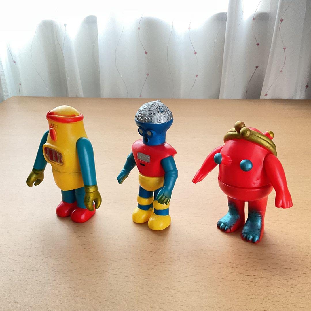 フィギュアセット ソフビ ロボワル がんばれロボコン ポピー製 中古】ポピー レトロ 人形 ソフビ ロボメカ がんばれ！！ロボコン 特撮