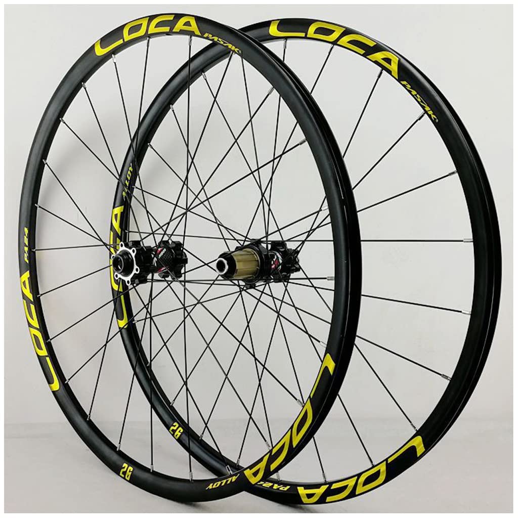 Ruedas de Bicicleta Montaña 26 27,5 29 Pulgadas, Aleación Aluminio Freno Disco Ruedas Ciclismo MTB Válvula Schrader para 7/8/9/10/11 Velocidad