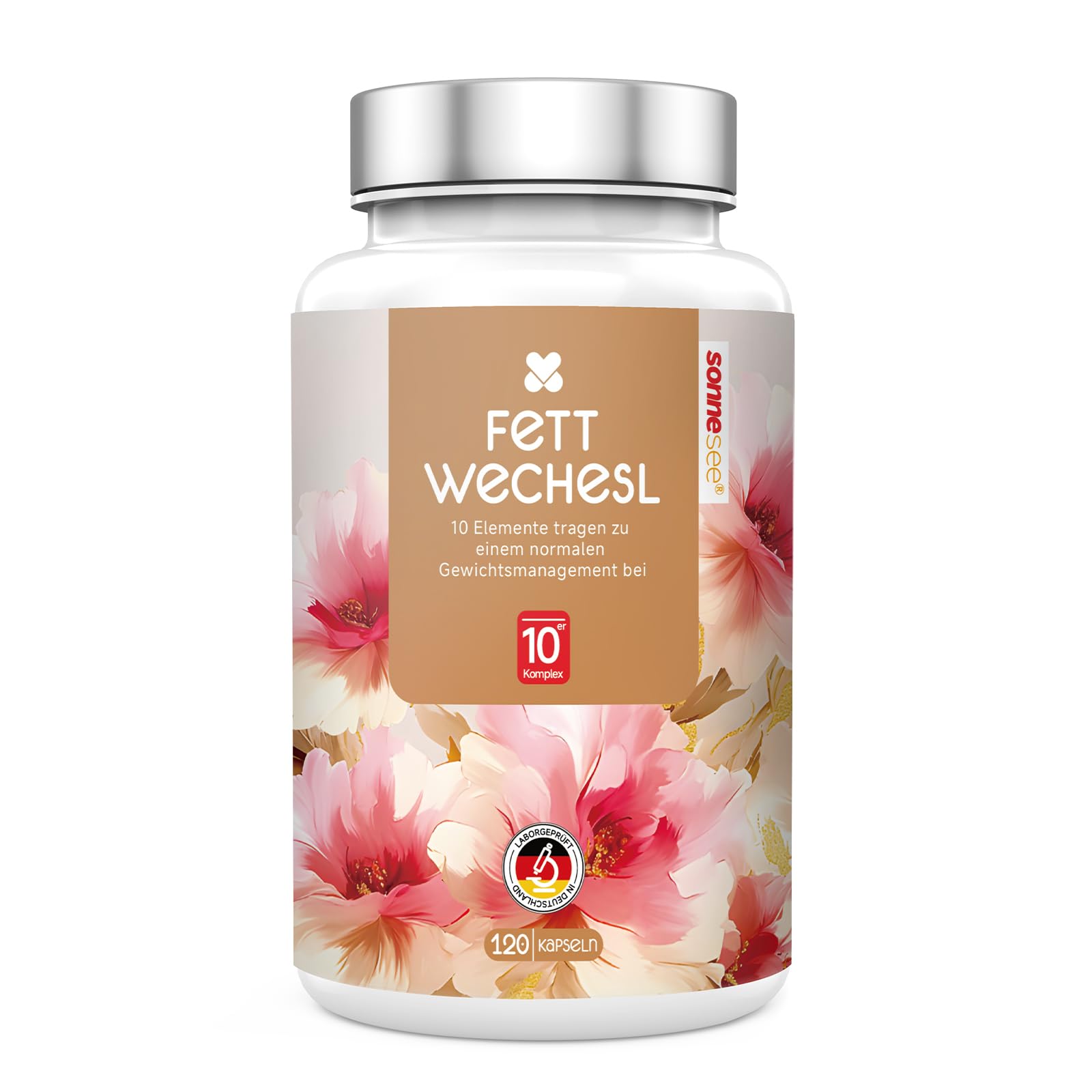Fett Wechesl10-Fach Stoffwechsel-Rezeptu Grüner Tee Komplex mit L-Carnitin Kurkuma 120 Kapseln, in Deutschland laborgeprüft