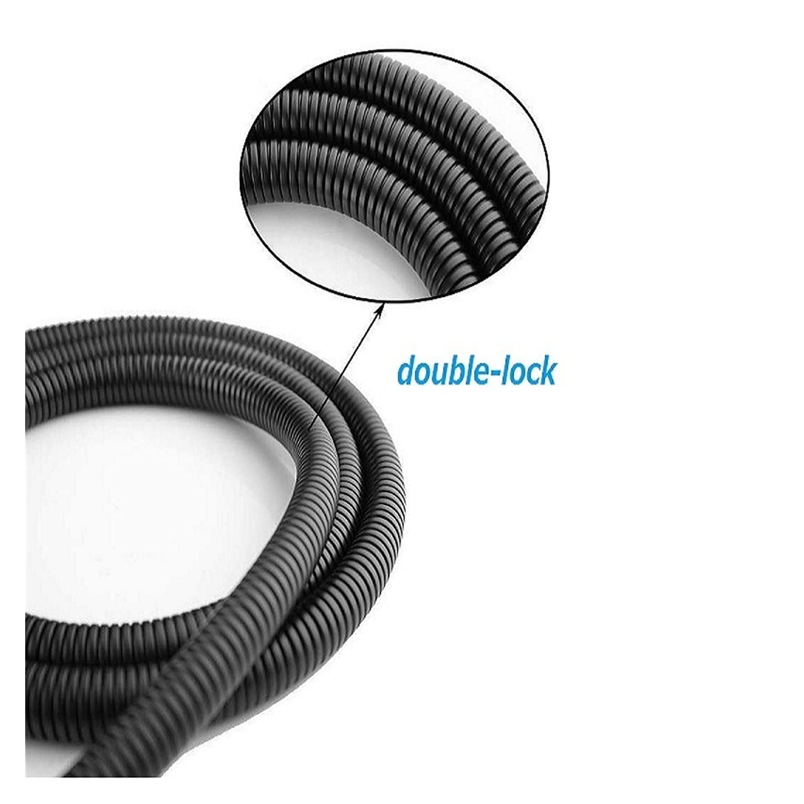 yaoqijie Opaco Nero 1,5 m 2m Tubo Doccia Tubo Flessibile Morbido Tubo Doccia Comune Bagno Flessibile Tubo dell'Acqua dell'Acciaio Inossidabile Lasting (Length : 200cm, Specification : DN15)