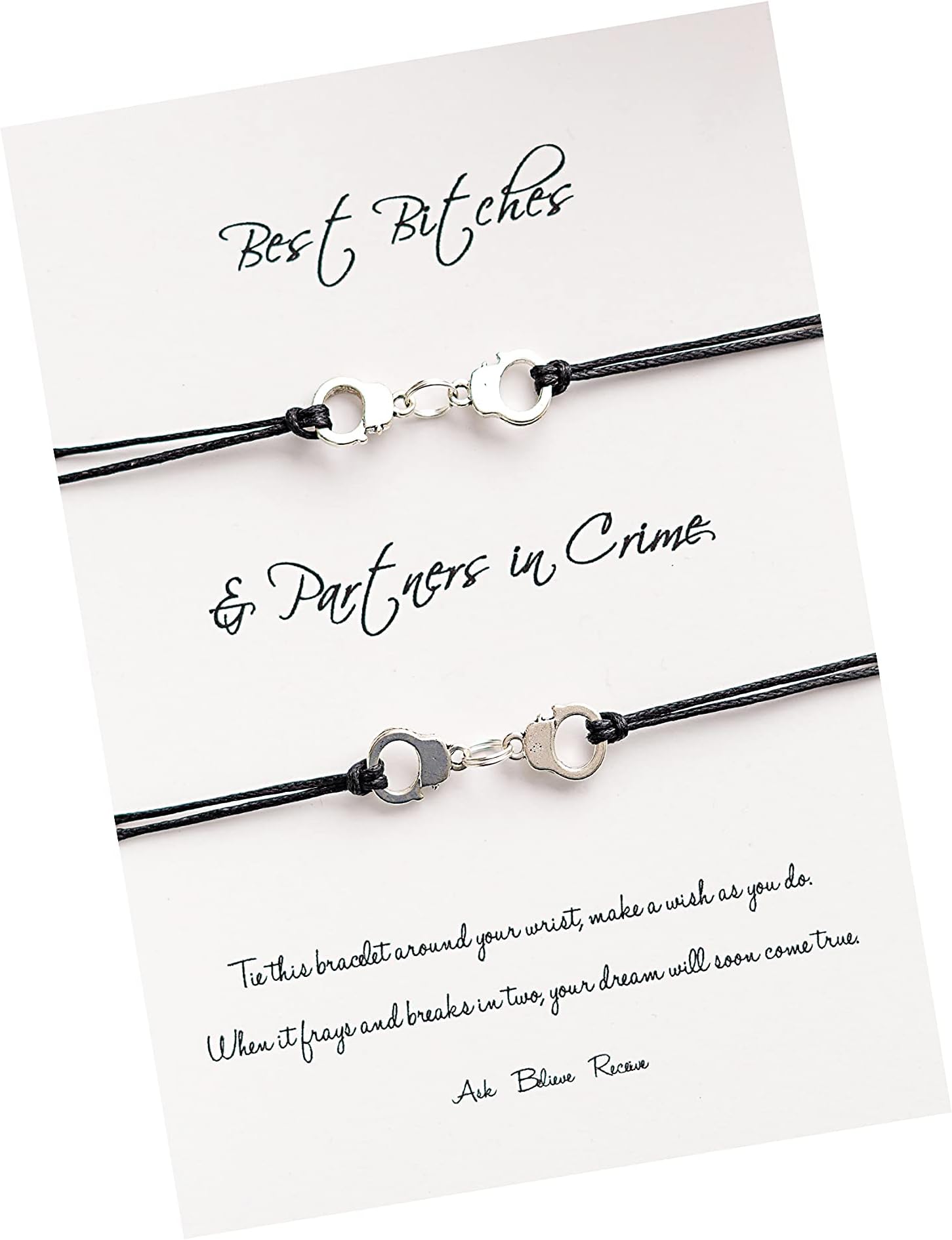 Best Bitches Handcuff Wish Bracelet