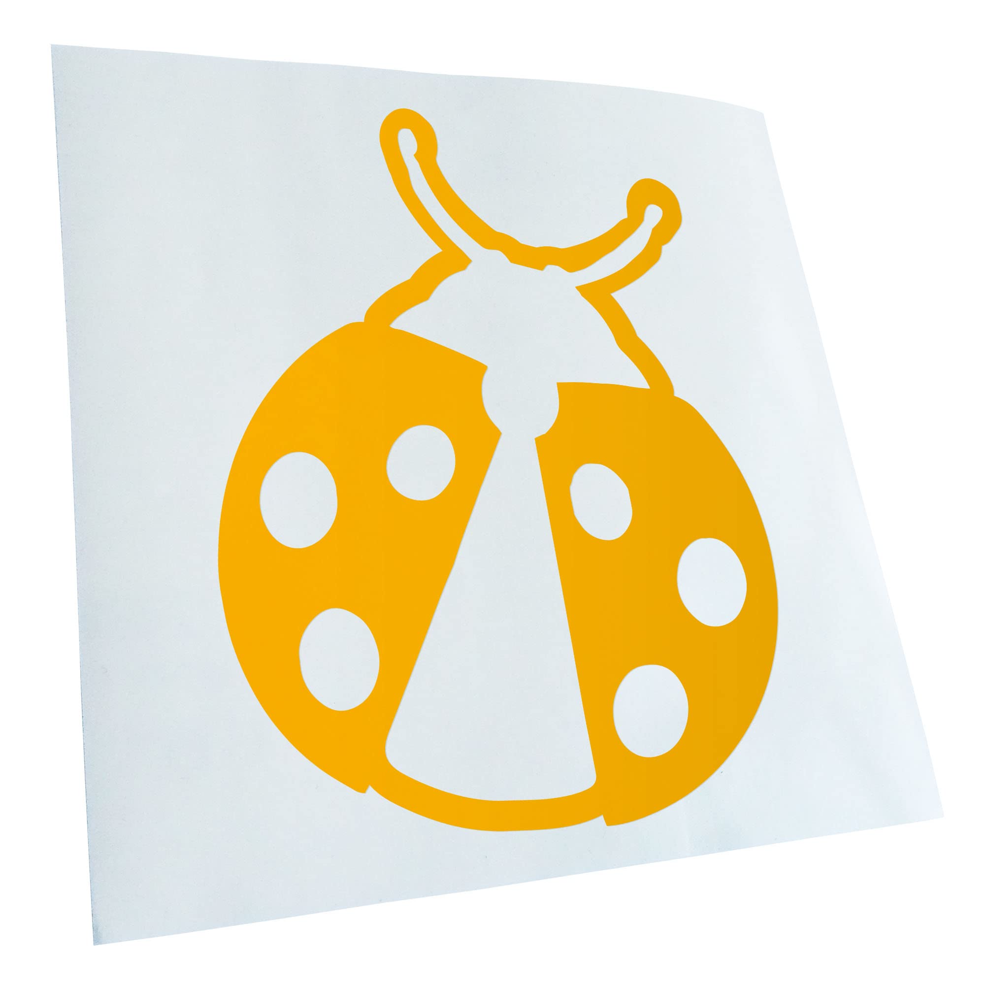 Kiwistar - Car Sticker - Yellow - 24 x 19 cm Ladybird - Rear Window Car Sticker Weatherproof for Car Truck Moped Truck - Sticker Exterior Self-Adhesive Tuning Accessories for Window Vehicle Window