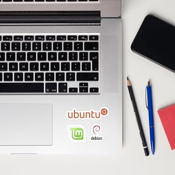 Linux Logo Sticker Pack, Ubuntu, Linux Mint, Debian