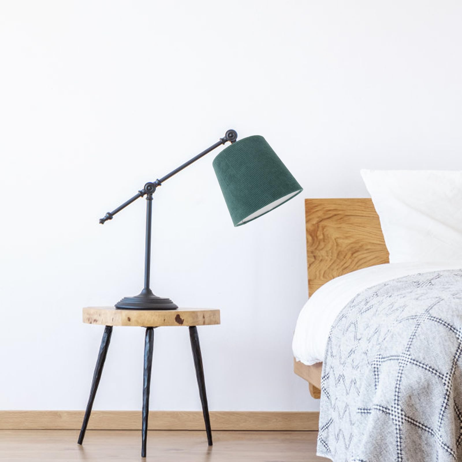 Paralume in tessuto per lampada da scrivania per camera da letto e soggiorno - 7,1" superiore x 9,1" inferiore x 7,9&; di altezza. Copertura in tessuto a tamburo per lampada da