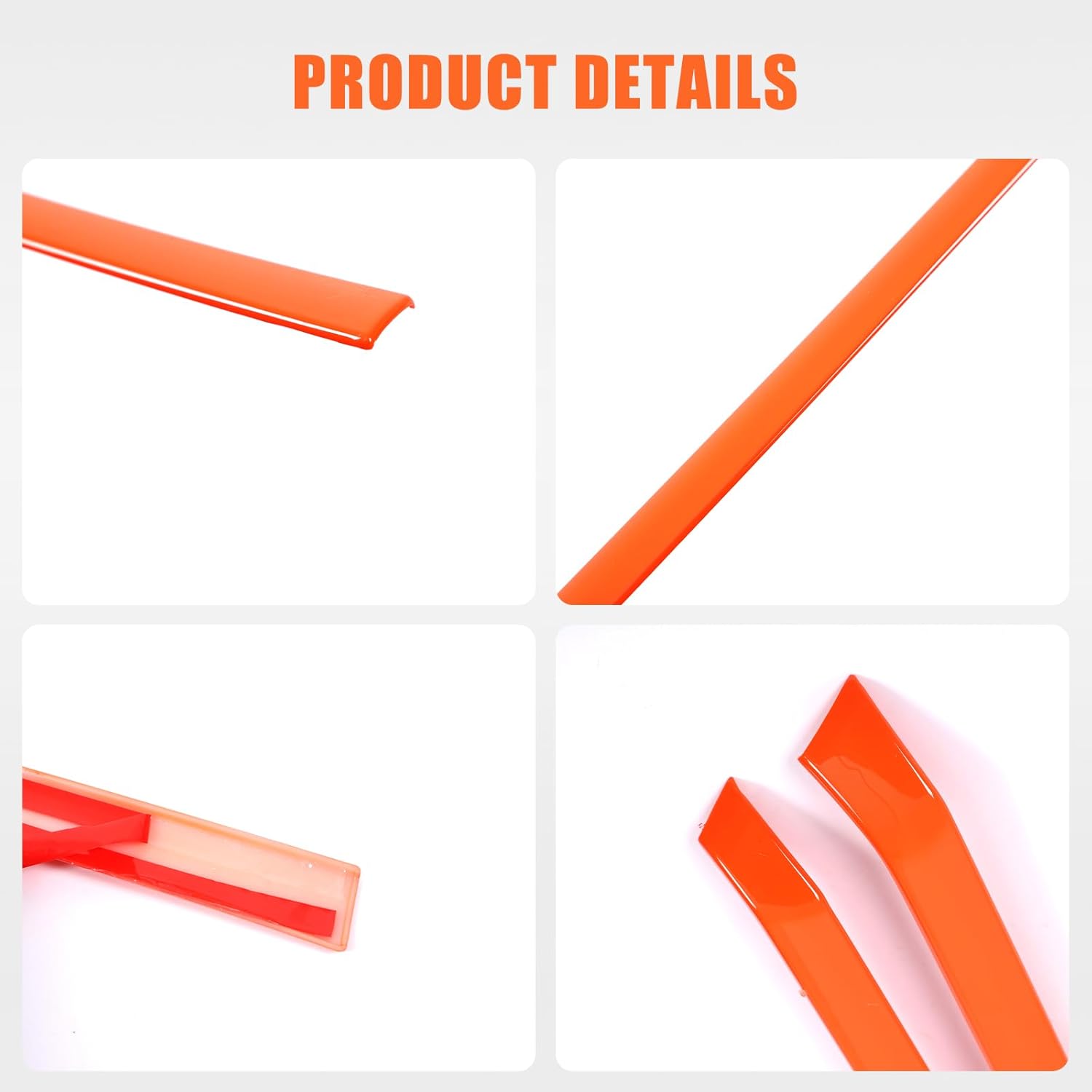 Daeiclru Car Inner Door Panel Trim Cover Compatible with Toyota Tacoma 2024 2025, Inner Side Door Panel Decoration Strip Interior Accessories, 4PCS (Orange)