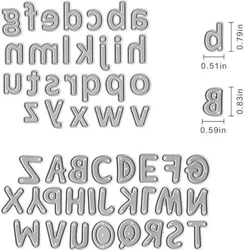Miniatura 2 de Metal Capital 26 letras troqueladas de corte en relieve minúsculas 26 letras del alfabeto troquelado para hacer tarjetas, agitar, tarjetas, álbumes