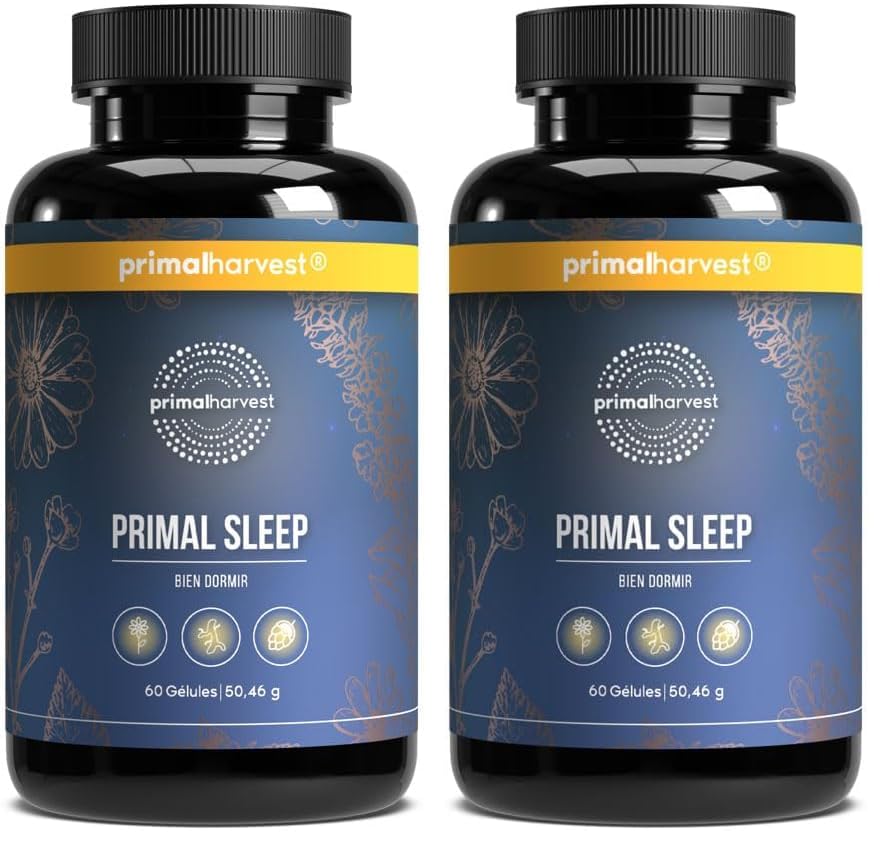 Mélatonine Primal Harvest gélules pour retrouver un sommeil réparateur naturel