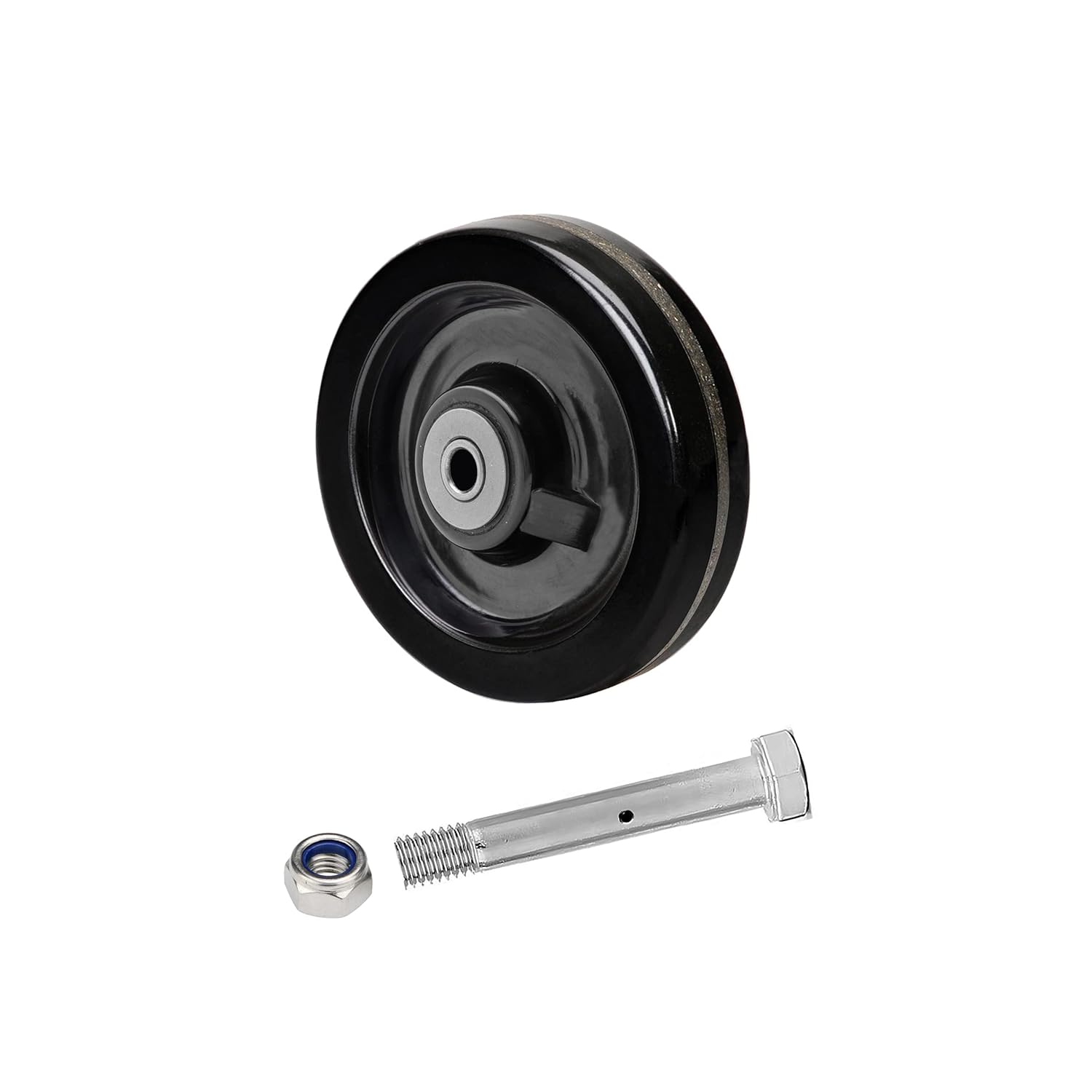 6 Inch Caster Wheels, Heavy Duty Casters, Trailer Wheels with Strong Capacity 1200 LB, High Temperature Resistance: -50f to +250f. Use for Trolleys, Flatbeds, Trailer Jack