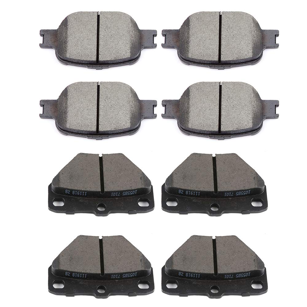cciyu D817 D823 Front Rear Ceramic Brake Pads Kits 8pcs fit For 2000-2005 For Toyota Celica