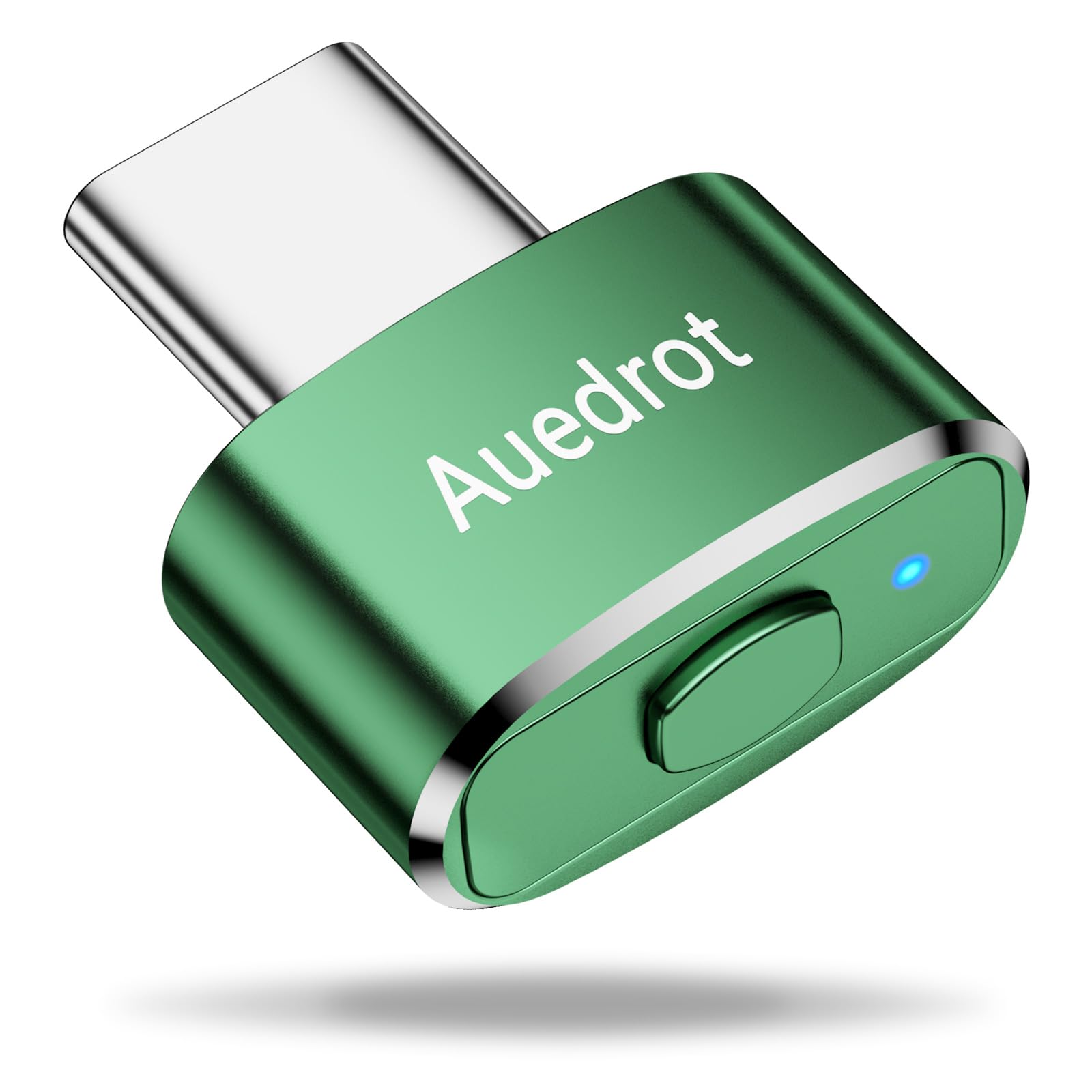 AUEDROT Mouse Jiggler USB-C Undetectable Mouse Jiggler Type C Mover with Switch Button, Automatic Wiggler with 2 Jiggle Modes, Plug & Play, Keep Computer/Laptop Awake,Green