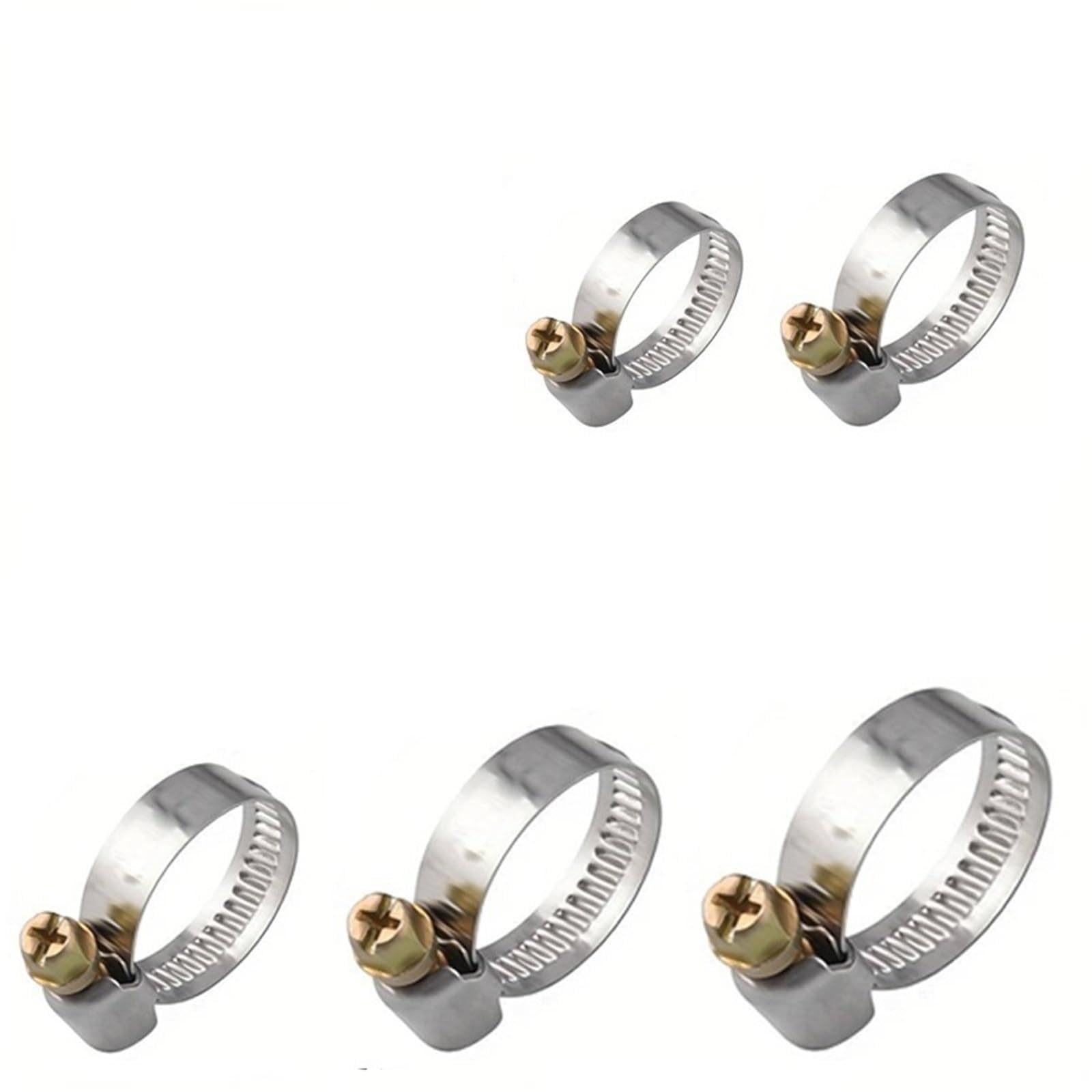 Hose Clamps Stainless Steel 25pcs Stainless Steel Hose Pipe Clamps 16mm-70mm Cross German Hose Clamp Clips for Air Hose Water