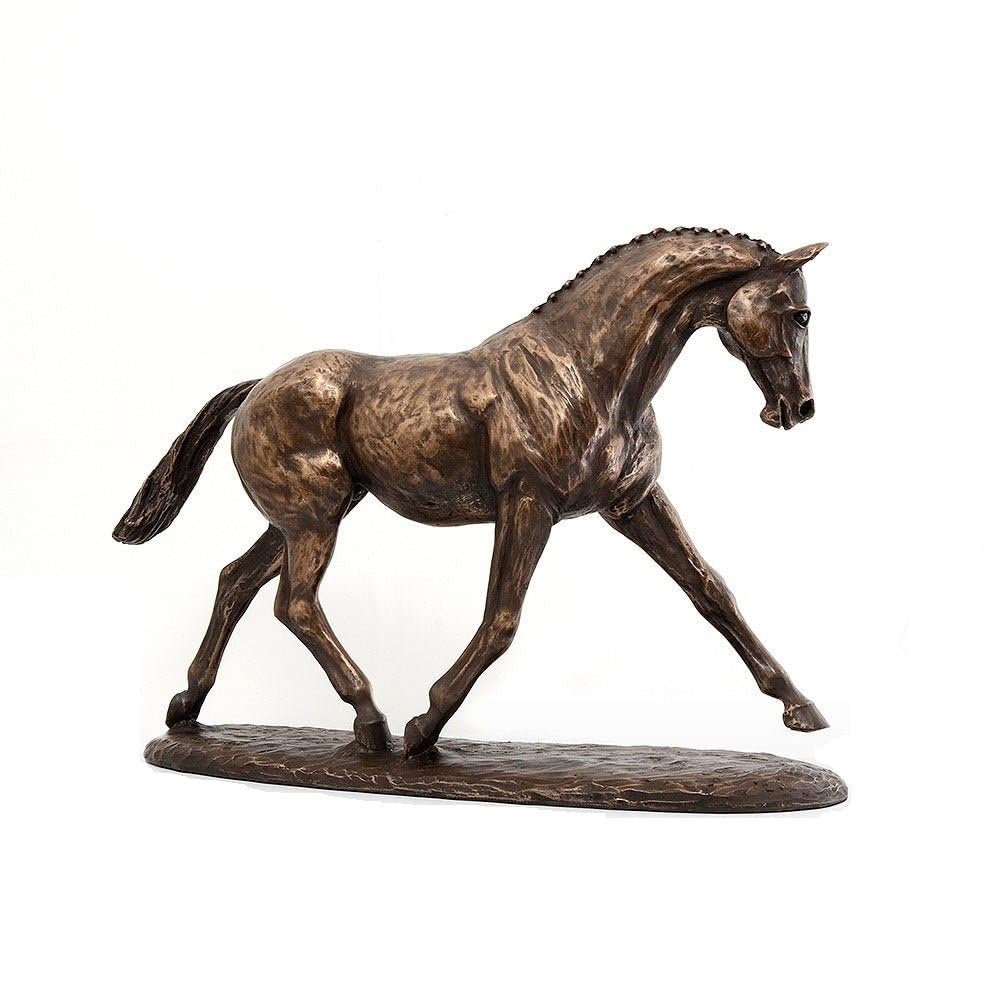 Fiesta Studios Bronze 1056 Trotting Warmblood Cold Cast Finish By Harriet Glen