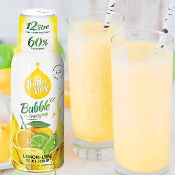 FruttaMax Lemon and Lime Syrup | Less Sugar | 60% Real Fruit Concentrate | Suitable for soda Machine 500ml
