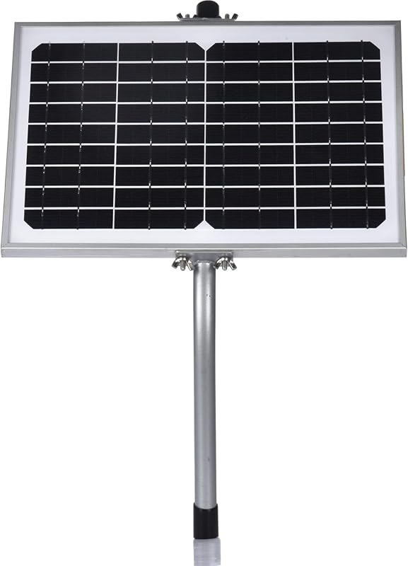 SUNER POWER 10 Watt Solar Panel Powered Charger Kit + Tubular Mount Bracket for Automatic Gate Opener, Electrical Fence, etc