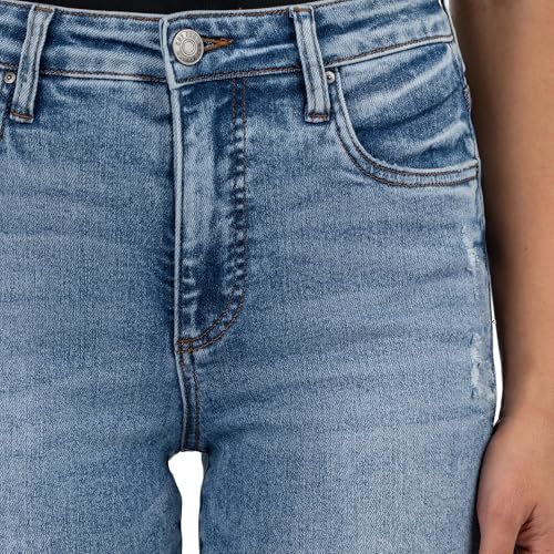 KUT from the Kloth Rachael High Rise Fab Ab Mom Regular Hem Equality with Medium Base Wash 04