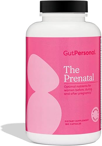 GutPersonal El suplemento prenatal, alivia las náuseas matutinas y contiene nutrientes esenciales formulados para ser el apoyo prenatal y posnatal